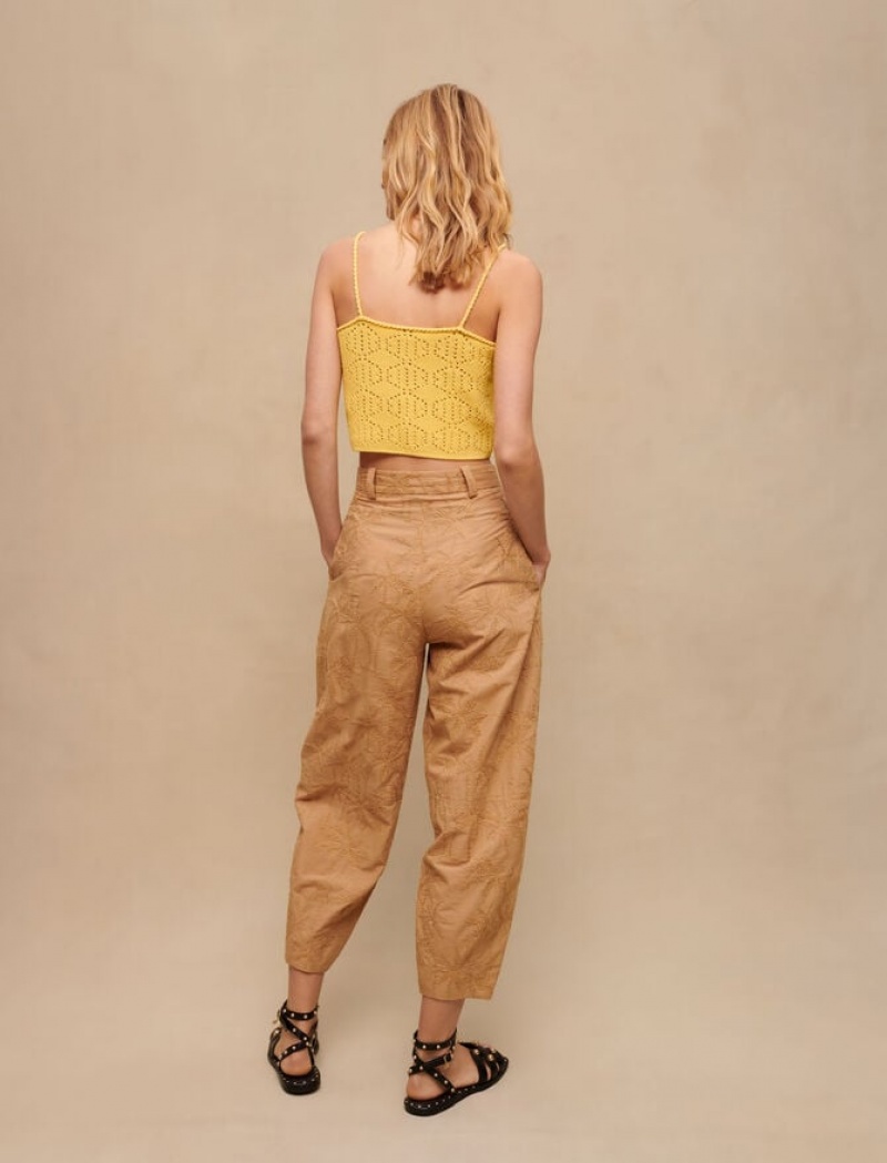 Maje Carrot Broek Dames Beige | YQSFAHL-73